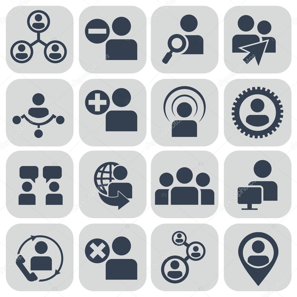 Human resources icons set.