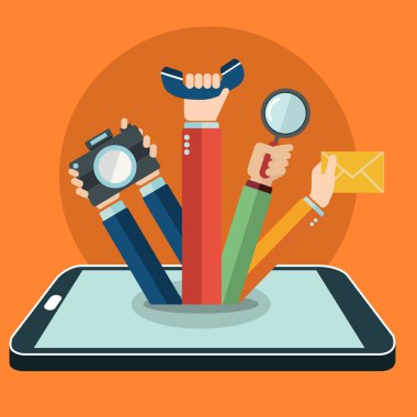 Akıllı telefon kavram simgesi