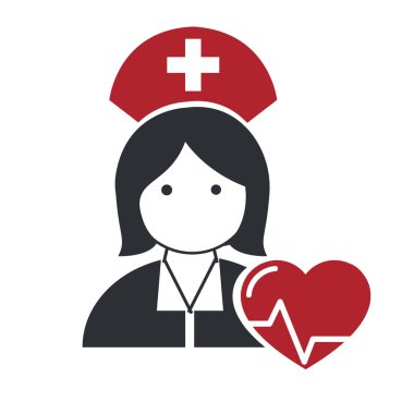 Hemşire basit simgesi