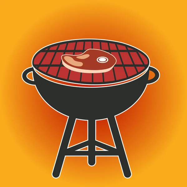 Icono de barbacoa de parrilla — Vector de stock