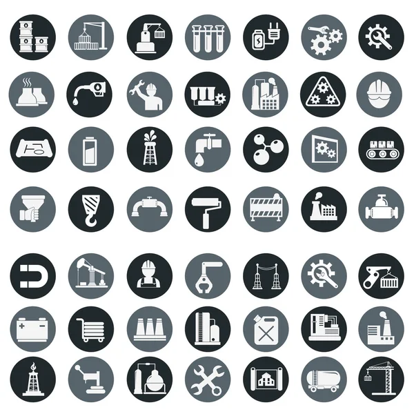 Set icone industriali — Vettoriale Stock
