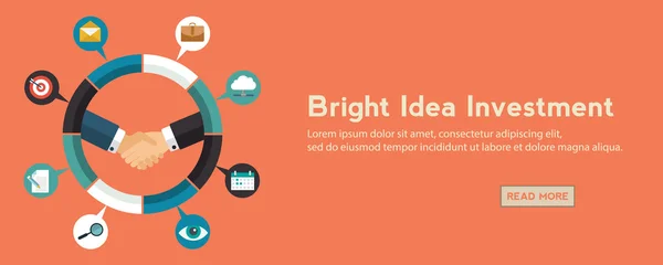 Bright idea investment banner — Stock vektor