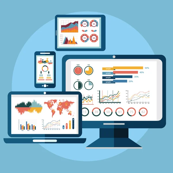 Datenanalyse-Konzept — Stockvektor