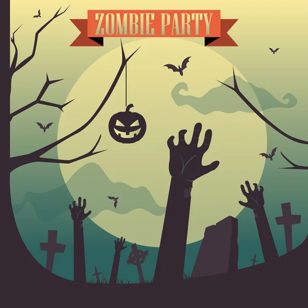 Halloween-Party-Plakat — Stockvektor