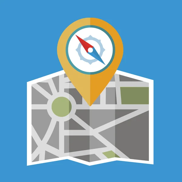 Flat colored location icon — Stock Vector