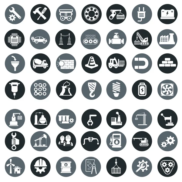 Industrial icons set — Stock Vector