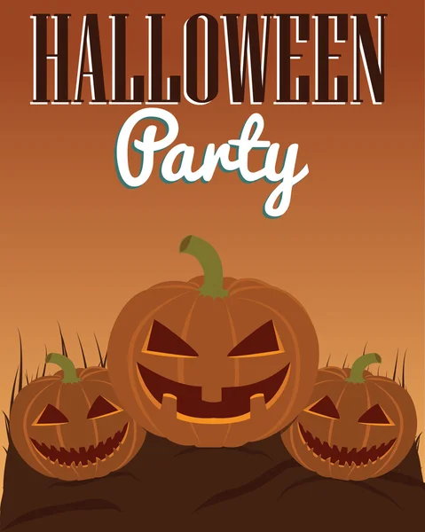 Poster da festa de Halloween — Vetor de Stock