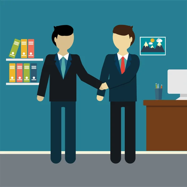 Stock vector Businessman shaking hands