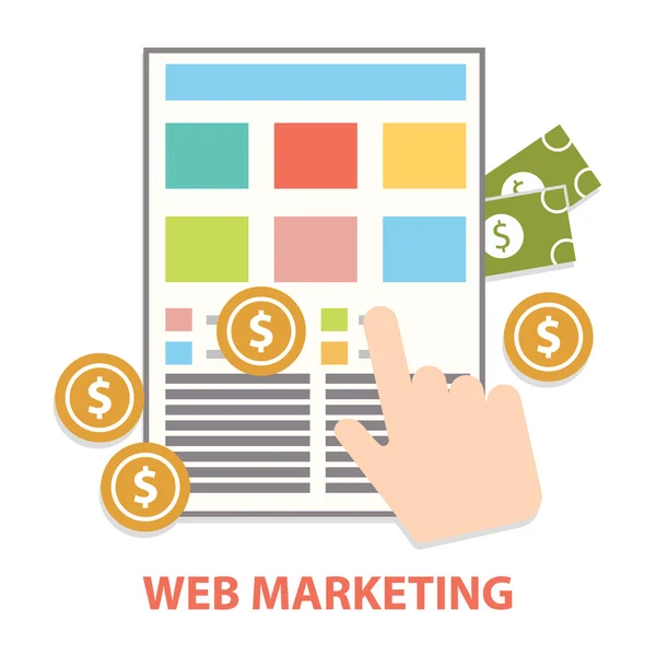 Icona del web marketing — Vettoriale Stock