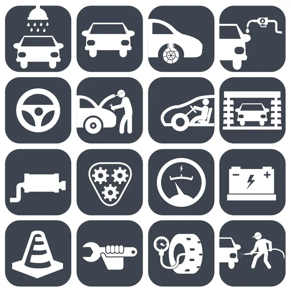 Conjunto de iconos de coche — Vector de stock