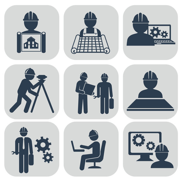 industrial icons set