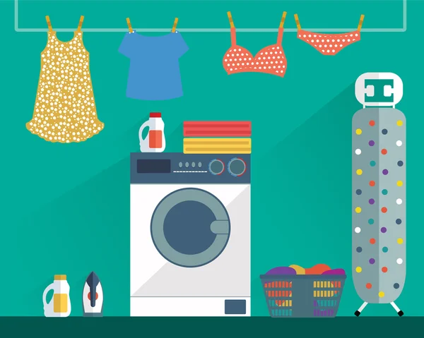 Mytí prádelny — Stockový vektor