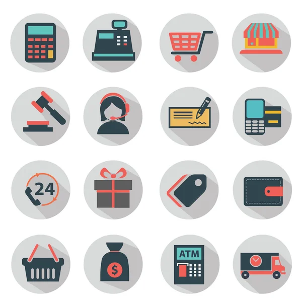 Shopping icons set — Stock Vector