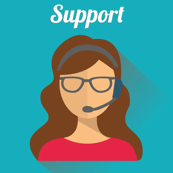 Telefoon support banner — Stockvector