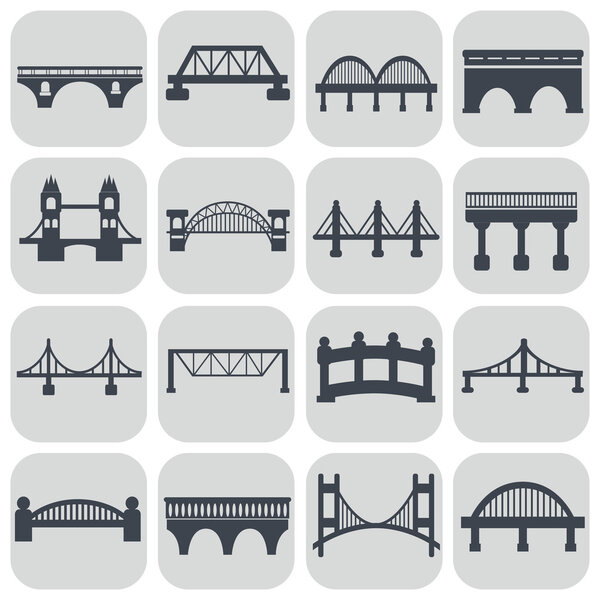 bridges icons set