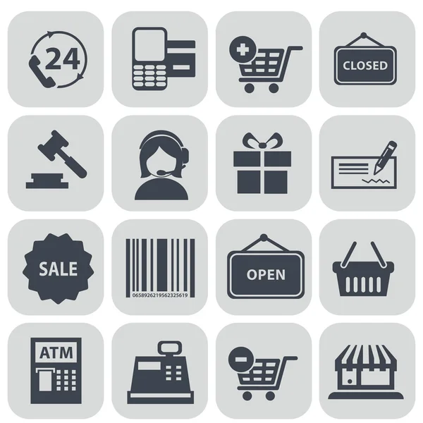 Shopping icons set — Stock Vector