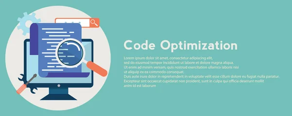 Code optimization banner — Stockový vektor