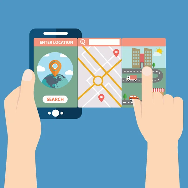 App for location and navigation — Διανυσματικό Αρχείο