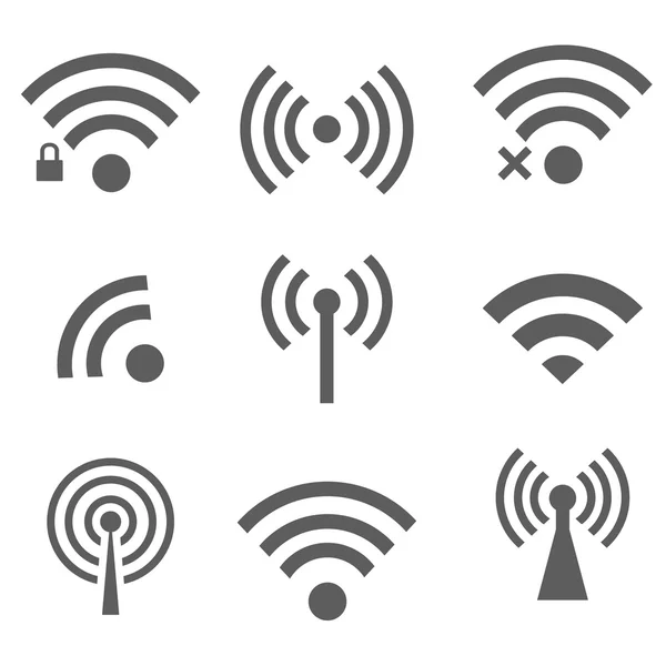 Set de iconos Wifi — Vector de stock