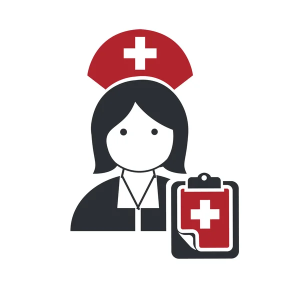 Проста ікона медсестра — стоковий вектор