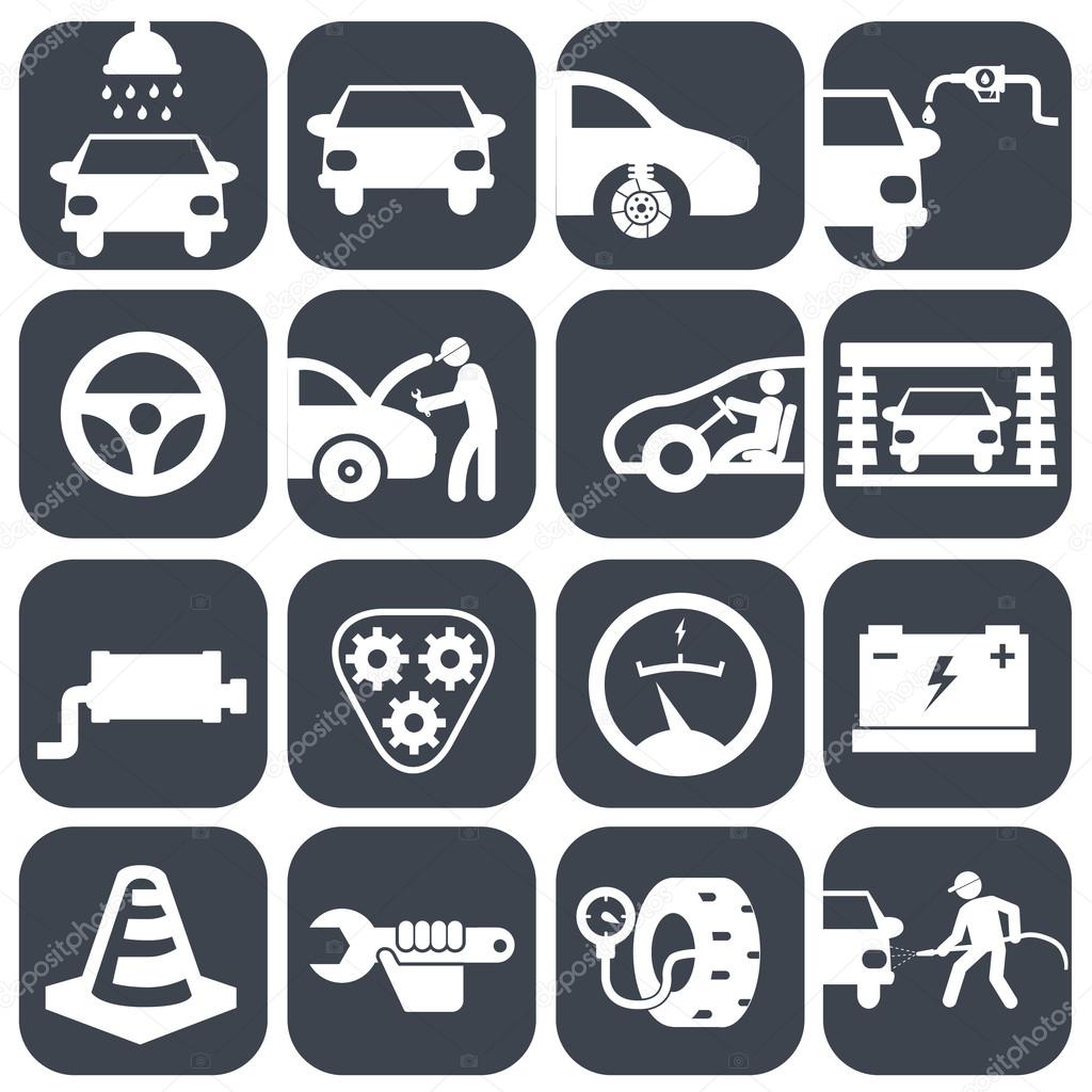 car icons set