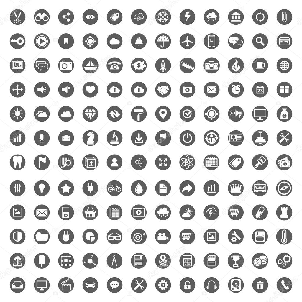 Universal icons set Stock Vector by ©royalty 126048250