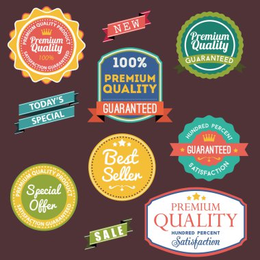 Retro düz rozetleri