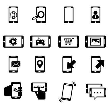 düz simgeler kümesi