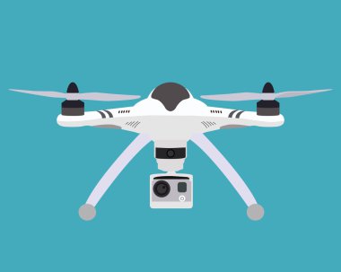 Quadrocopter düz simgesi
