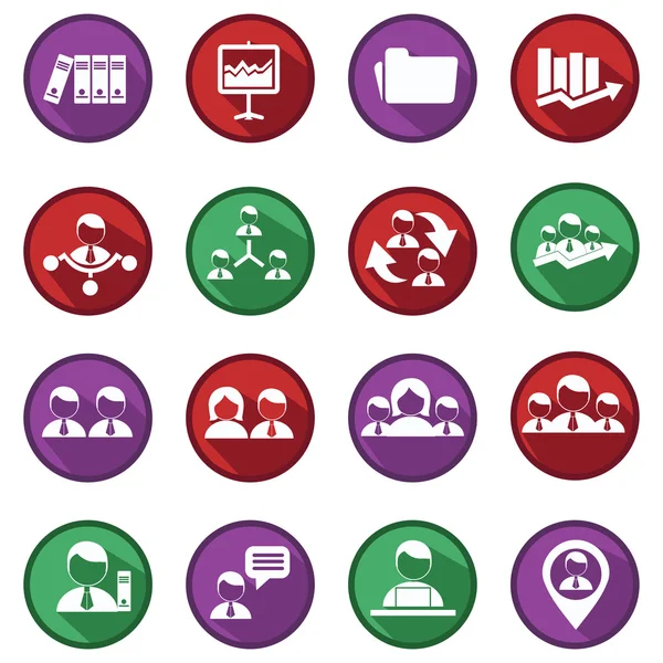 Human resources icons set. — Stock Vector