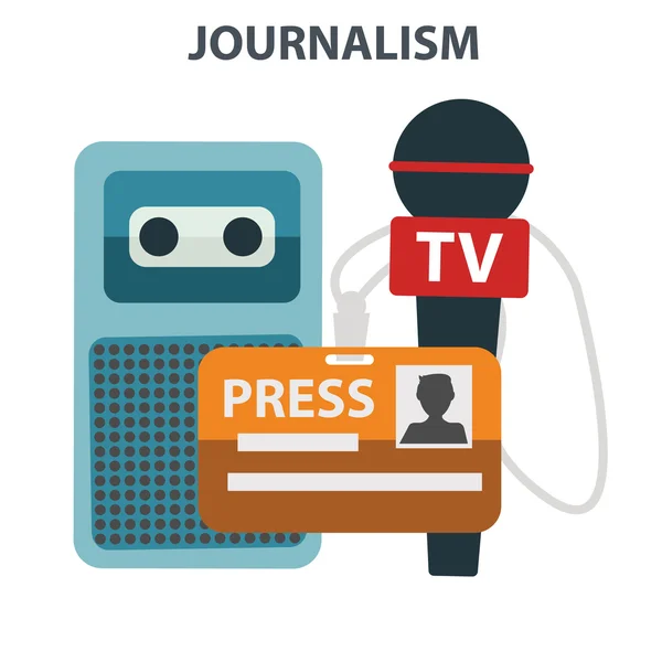Icona del concetto di giurnalismo — Vettoriale Stock
