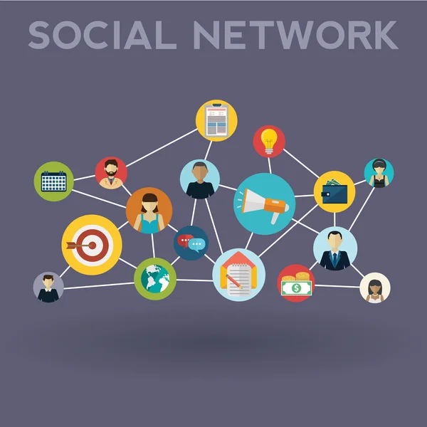 Social media network — Stock Vector