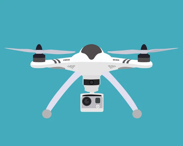 Quadrocopter ícone plano — Vetor de Stock