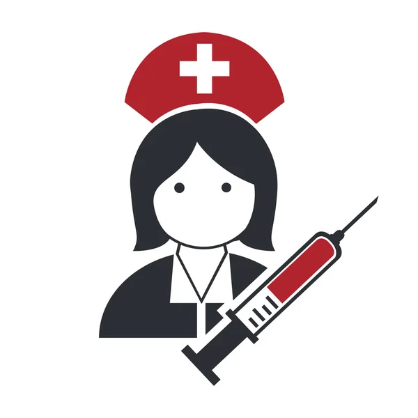 Nurse simple icon — Stock Vector