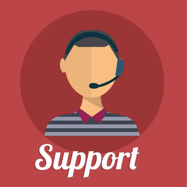 Telefon support banner — Stock vektor