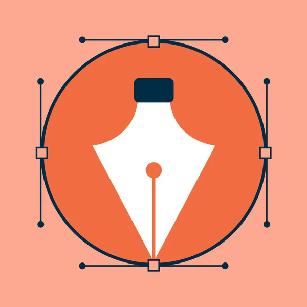 Vector icono de la herramienta pluma — Vector de stock