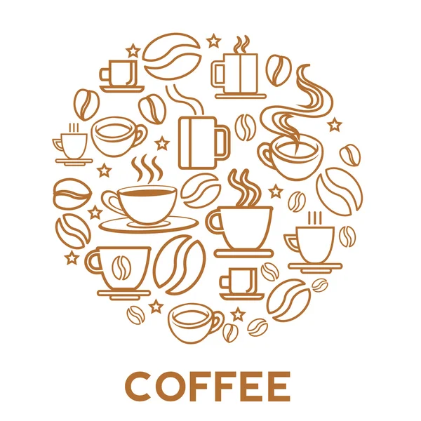 Café maison logo concept — Image vectorielle