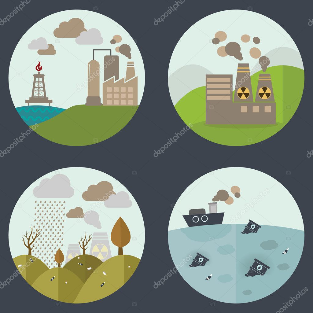 Industrial landscapes icons