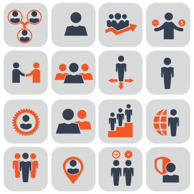 İnsan kaynakları Icons set.