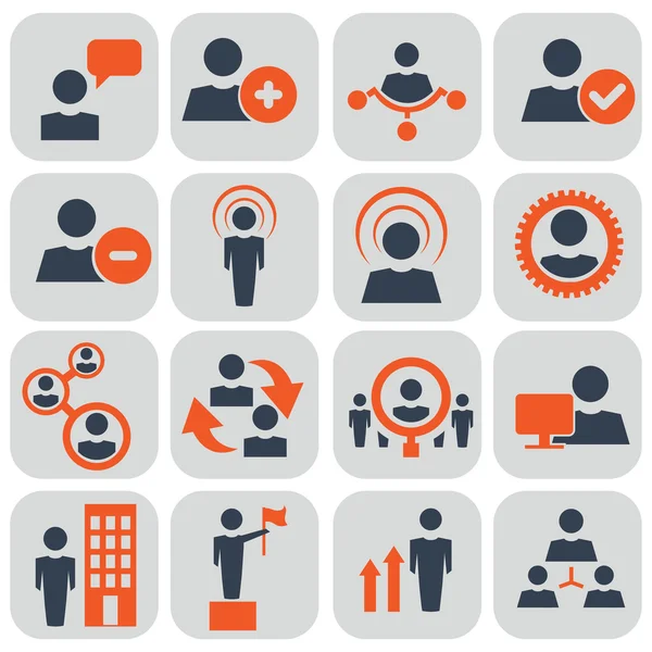 Human resources icons set. — Stock Vector