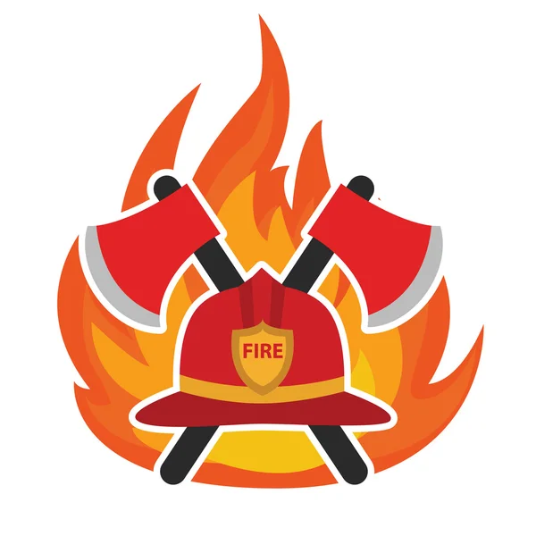 Ikona nowoczesne strażak — Wektor stockowy