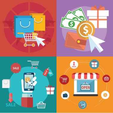 Çevrimiçi alışveriş kavramı