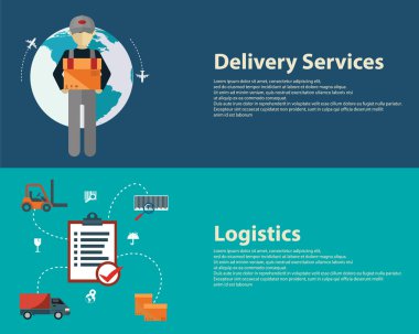 Lojistik ve teslimat afiş
