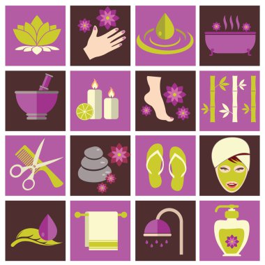 düz simgeler kümesi