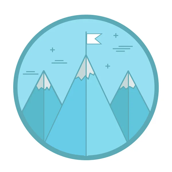 Logo pendakian gunung - Stok Vektor