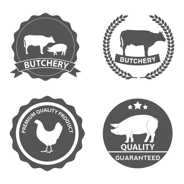 Kasap dükkanı etiket kümesi