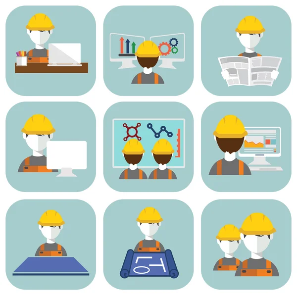 Construction icons set — Stock Vector