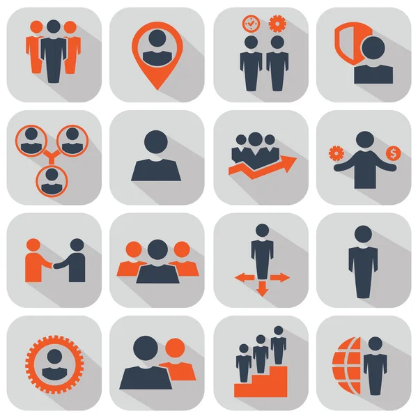 Human resources icons set. — Stock Vector