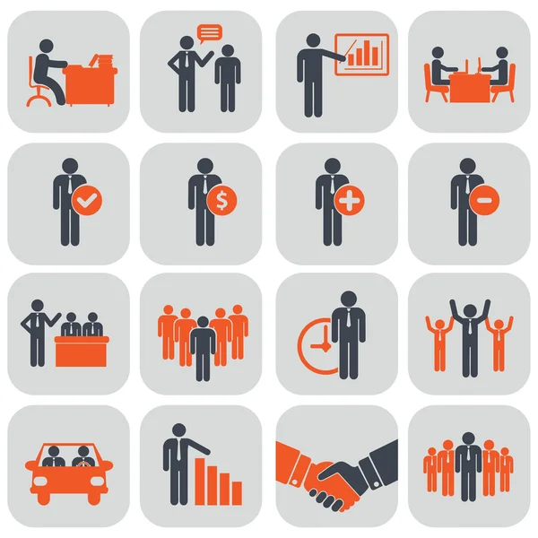 Human resources icons set. — Stock Vector