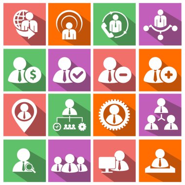 İnsan kaynakları Icons set.